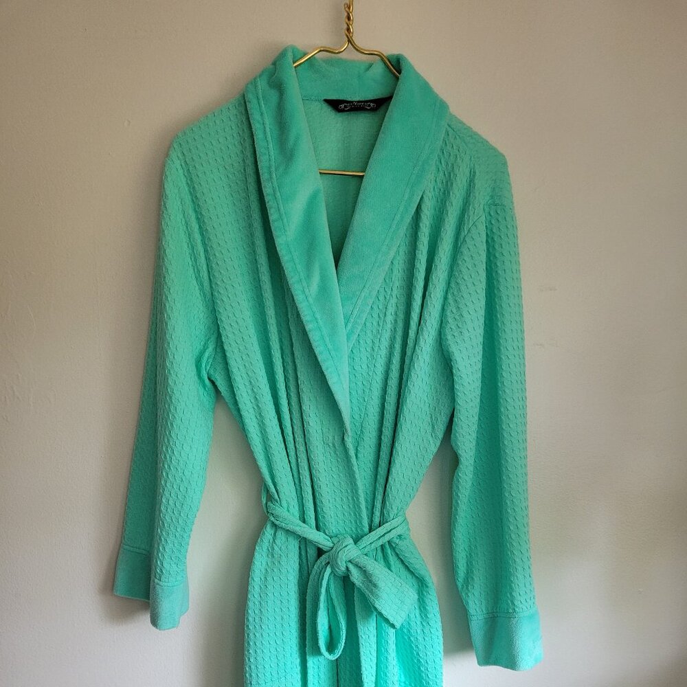 Noire Jasmine Rose Robe for Women Green Polyester Size XL